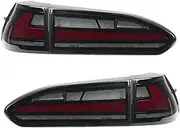 1Pair Car LED Tail Light Sequential Turn Signal Start Up Animation Replacement Compatible With Toyot Corolla Cross 2020-2022(Smoky Lens)
