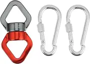BRIGHTFUFU 2Pcs Climbing Swivel Hook with Rotating Ring Swivel for Hammocks Aerial Silks and Swings Lightweight High Strength for Indoor Outdoor Use