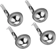 CAASFOOY Egg Steamer, 4pcs Egg Poacher, Egg Boiler, Egg Cooker Boiled Egg Holder Egg Cups,Egg Maker Machine Boiled Egg Maker Poached Egg Maker Stainless Steel (Silver Stainless Steel)