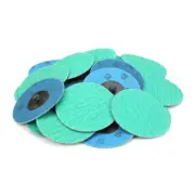 200 Pack - 3" 60 Grit Zirconia+Grind Aid Quick Change Sanding Discs Type R Roloc