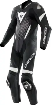 Dainese Laguna Seca 6, leather suit 1pcs. perforated , color: Black/White/Grey , size: Short 61