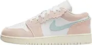 [Nike] Air Jordan 1 Low Grade School Basketball Shoe Guava Ice/Jade Ice-White DZ5356-800 5.5Y