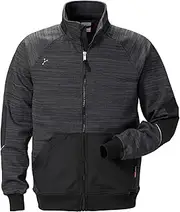 [FRISTADS/KANSAS] Sweat Jacket Gen Y 7052 SMP Colour Grey/Black Size S 95% Polyethylene / 5% Elastane
