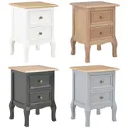 Bedside Cabinet Bedroom Storage Cabinet Side Table Nightstand 2 pcs MDF vidaXL
