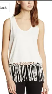 Superdry The festival fringe cotton top Medium brand new