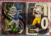 2024 Panini Select Justin Herbert Blue Shock & Numbers Card