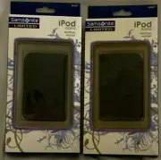 2 x SAMSONITE iPOD NANO BLACK LEATHER WALLET CASE * LIMITED * NEW * LOT of 2