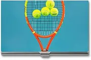 [RKJVB] Business Card Holder Funny Tennis Racquets And Tennis Balls Slim Business Card Case Professional Name Card Holders Purse Name Card Organizer Minimalist Pocket Card Cases for Men Women, Funny