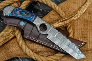 Versatile Fixed Blade Hunting Knife with Sheath -in Vibrant Red or Blue W/Sheath