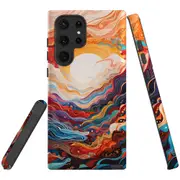 For Samsung Galaxy S22 Ultra Tough Protective Cover, Sunny Waves