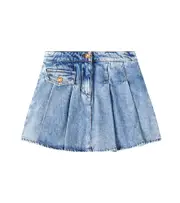 [Versace Kids] Versace Kids Embroidered denim skirt Y 14 blue