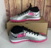 Sz 10 M NIKE ZOOM MERCURIAL SUPERFLY 9 ACADEMY XXV TF "TURF" SILVER FB8398-060]