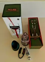 MAGIC DECANTER Quality Wine Aerator Decanter Set: Stopper, Drip Stop, Cutter NEW