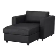 VIMLE chaise longue, Grann/Bomstad black