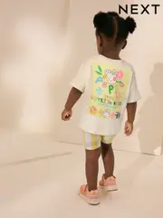 Cream Peppa Pig Short Sleeve T-Shirt and Shorts Set (3mths-7yrs) (AJ2613) | $31 - $39