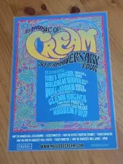 THE MUSIC OF CREAM - AUSTRALIA Tour - Laminated Tour Poster - GLENN HUGHES