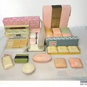 Vintage Soap Lot 26 Bars Palmolive Lanoline Americe Lucien Apple Blossom Savon