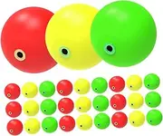 NULYLU 30Pcs Foam Fishing High Sensitivity Floating Balls for Fly Fishing Durable and Foam Design and Outdoor Decor