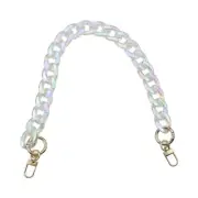 Chunky Acrylic Purse Strap Bag Chain Handle Purse Colorful Transparent,17.7"