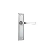 Tradco Menton Lever Door Handle on Long Backplate Satin Chrome