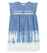 [Scotch & Soda Kids] Scotch & Soda Kids Embroidered gathered denim dress Y 6 blue