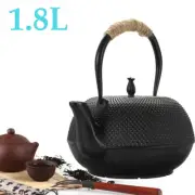 1.8L Black Cast Iron Kettle Tetsubin Teapot Comes + Strainer Tea Pot Set