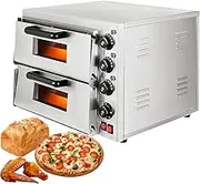 Hot Air Oven, Iolite Plate, Timer 120 Minutes, Individually Adjustable Heat, Single Layer Double Layer Electric Oven Pizza Oven Cake Bread Tart Oven,2F