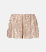 [Norma Kamali] Norma Kamali Boyfriend Elephant sequined shorts AU 14 pink
