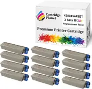3 Sets BCMY Compatible Toner Cartridge for OKI 42804544 42804543 42804542 42804541 (3000 Pages) for OKI C3200