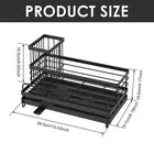 Sink Caddy with High Brush Holder Versatile Kitchen Sink Organizer for dsicq