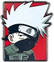 [Ata-Boy] Naruto Kakashi Face 1" Full Color Enamel Pin, 1", Metal, no gemstone