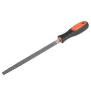 8" Second Cut High Carbon Hardened Steel Triangle Three Square File w Handle