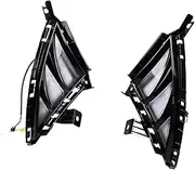 Fog Lights Assembly 2PCS For Hyundai For Elantra 2020 2021 2022 Auto LED DRL Daytime Running Light Fog Lamp Turn Signal Light Assembly Front Bumper Fog Light(White and Yellow)