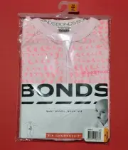 Bonds Moon Zip Wondersuit 00 3-6mths GIRLS BONDS PINK ORANGE JUMPSUIT