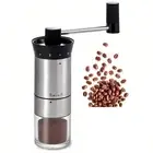 Stainless Steel Manual Coffee Grinder - Adjustable Hand Crank Mill for3741