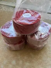 Red Burlap Ribbon Rolls | 2” X 10Yards | 100% Natural Eco-Friendly 5 Rolls