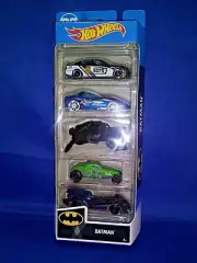 Hot Wheels Batman 5 Pack Batmobile The Bat Dodge Charger Sooo Fast Silhouette ll