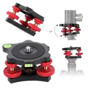 US LP-64 Camera Tripod Head Leveling Base Aluminum Alloy Triple-wheel Load 15kg