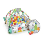 5-in-1 Jumbo Play Mat & Ball Pit - Tropical Baby Gym for Newborns to Toddlers