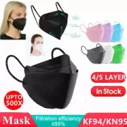 1-500PCS KF94/K N95 Face Masks Adult/Kids disposable Cover Mouse Mask KN95∝