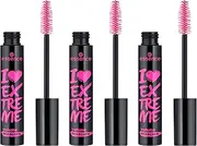 [essence] I Love Extreme Volume Mascara No. 01 Black Swing Extending Volume Conditioning Vegan Perfume Free Alcohol Pack of 3 x 12 ml