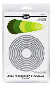 Sizzix Framelits Circles 8pc set #657551 Retail $24.99 8 Perfect Circles!