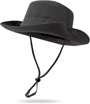 [Clakllie] Waterproof Fishing Hat Safari Cap Wide Brim Sun Hat Bucket Cap for Women Men Daily Wear Fashion Boonie Cowboy Cap
