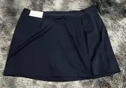 Lady Hagen Golf Skirt 16” Perforated Skort Shorts Size XXL Navy Side Pleat