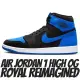 【NIKE 耐吉】休閒鞋 AIR JORDAN 1 HIGH OG ROYAL REIMAGINED 皇家藍 男鞋 DZ5485-042