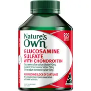 Nature's Own Glucosamine Sulfate & Chondroitin Tablets For Joints 200 pack