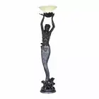 Art Deco Floor Lamp, Mermaid, Up Light H186cm.