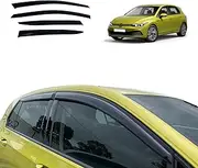 OAD4X4 Weathershields Compatible with Volkswagen Golf 8 Hatch 2021-Onwards, Weather Shields Window Visors Wind Deflectors Sun Rain Guard 4PCS Set