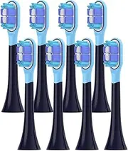Replacement Toothbrush Heads, Compatible For MIJIA T301/T302/T501 Electric Tooth Brush Bristle Nozzles With Vacuum Packaging(8 pcs Bj black)