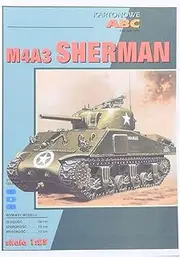 DIY Paper Model Kit, USA Sherman M4A3 Tank with 1/25 Scale, Military Vehicle